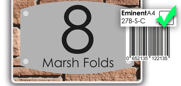 eminent A4 house number plaques