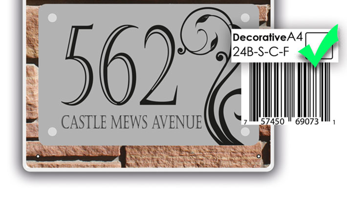 decorative A4 house number plaques