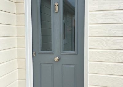 Silver grey door with pull knob