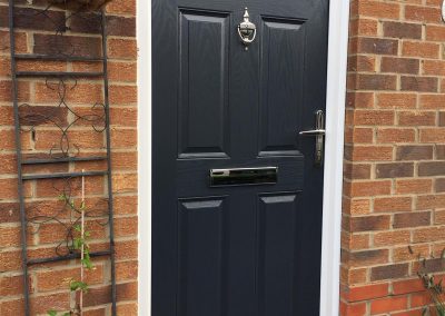 grey sunburst style door