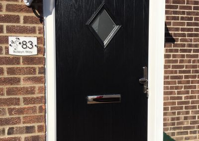 black cottage diamond composite door