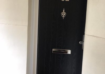 black cottage composite door solid