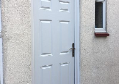 white 6 panel composite door top light