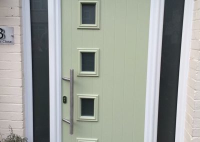 willow green composite door and panels