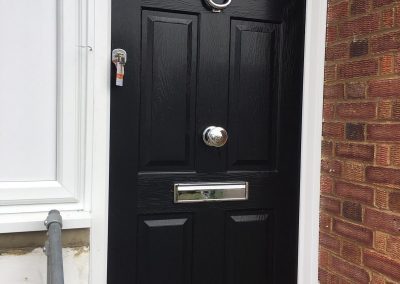 black solidor with chrome fittings
