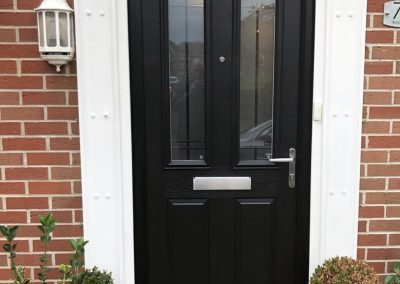 black truedor composite door and frame