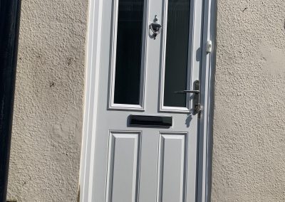 white 2 panel door composite doors