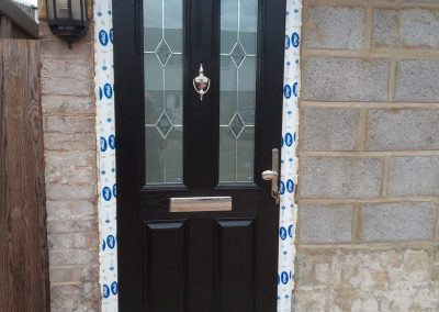 black composite door new build