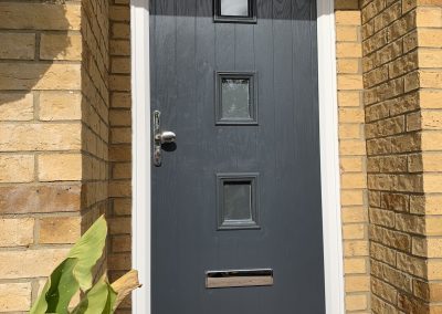 grey composite door 3 square door stop