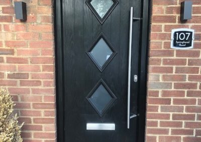 black composite door and frame 3 diamond