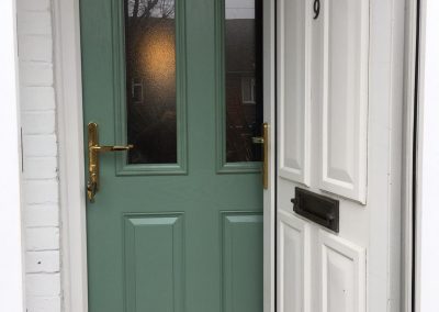 chartwell green composite door gold fittings